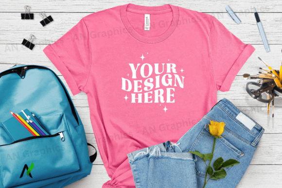 Back to School Bella Canvas Mockup - 014: Elevating Your T-Shirt Design Workflow