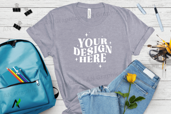 Back to School Bella Canvas Mockup - 076: Elevating Your T-Shirt Design Workflow
