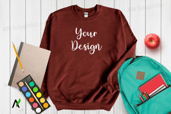 Back to School Gildan 18000 Mockup - 012