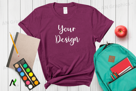 Back to School Gildan 5000 Mockup - 008: Elevating Your T-Shirt Design Workflow