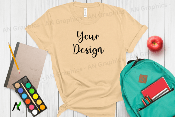 Mastering T-Shirt Design with the Back to School Bella Canvas Mockup - 098