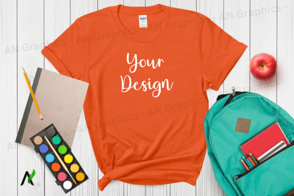 Mastering T-Shirt Design with the Back to School Gildan 64000 Mockup - 053